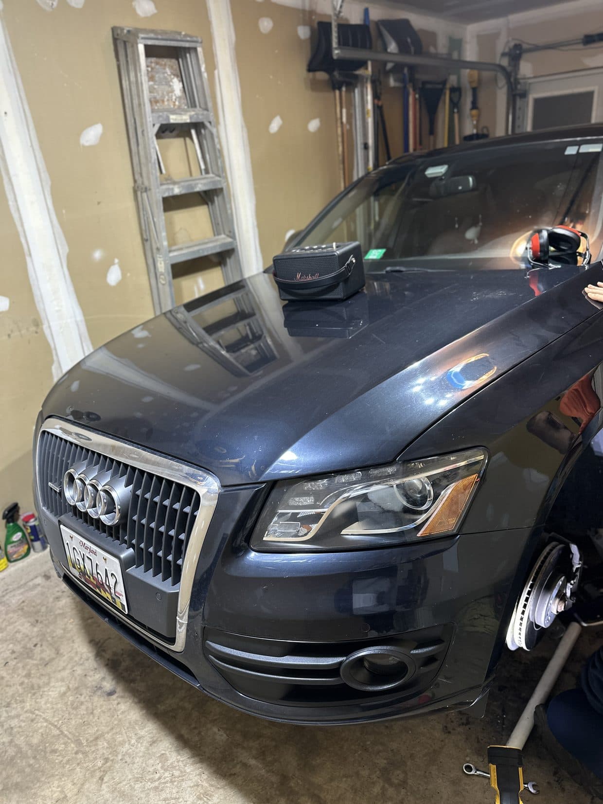 Gray Audi Q5 in driveway, Audi maintenance Northern Virginia