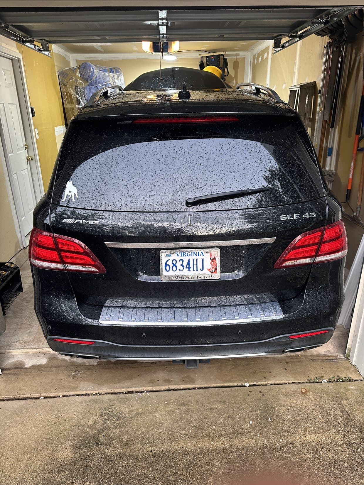 Black Mercedes-Benz in shop garage, Mercedes repair Northern Virginia