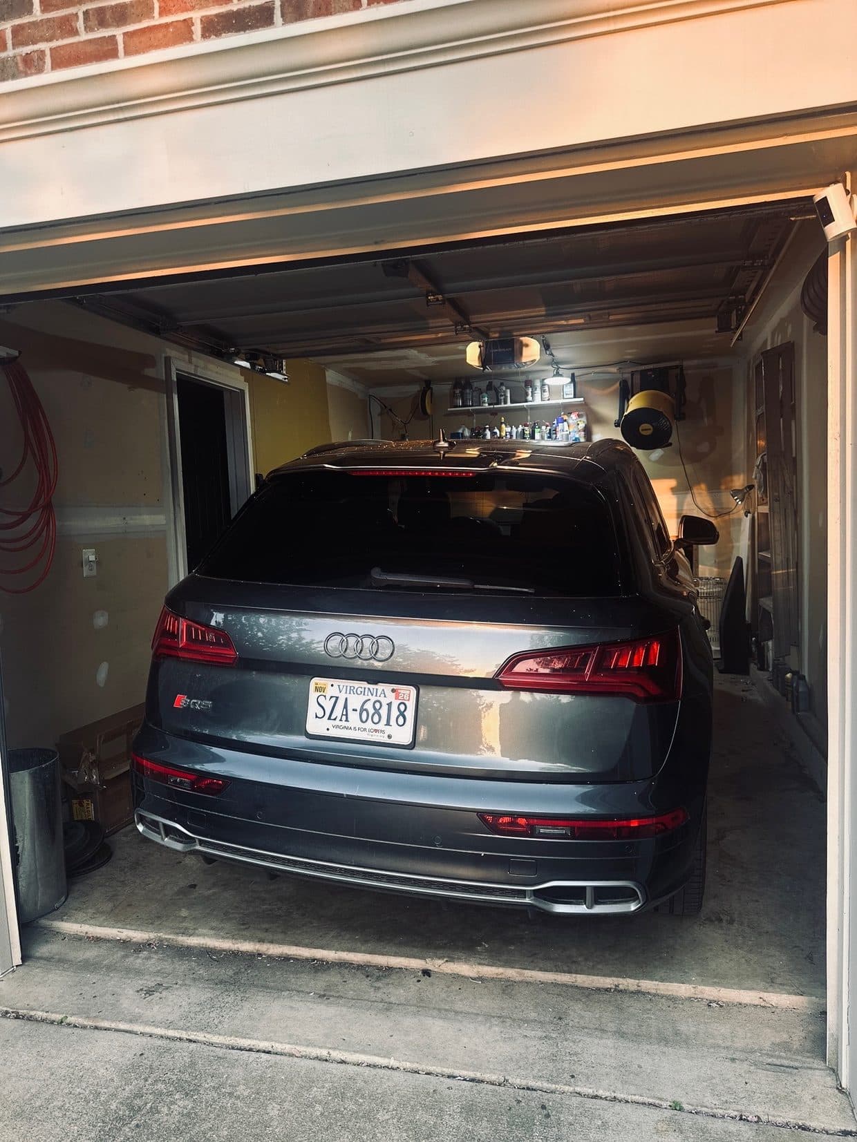 Audi Q5 rear in shop garage, Audi repair Sterling VA